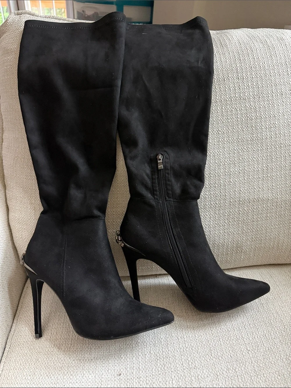 Olivia Miller Black Over-the-Knee Stiletto Boots